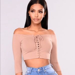 Just A Glimpse Of Me Top - Taupe